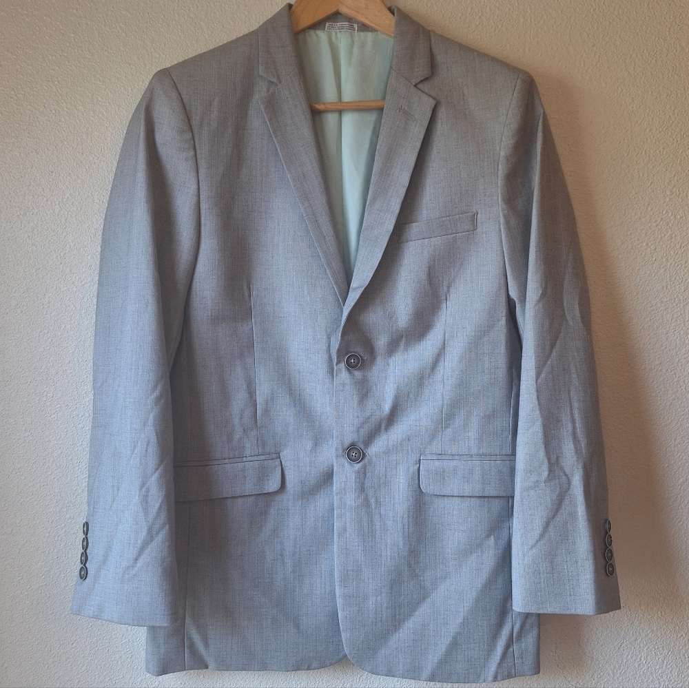 CALVIN KLEIN Womens Blazer in Grey and Tiffany Blue Size 20